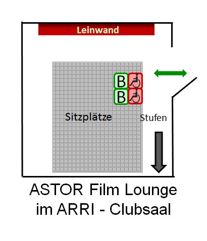 Astor Film Lounge im ARRI - Clubsaal Platz Plan