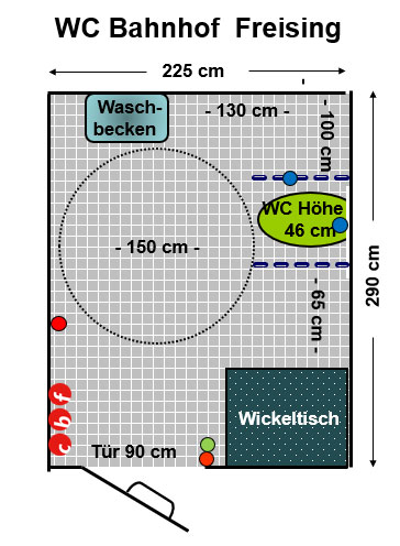 WC Bahnhof Freising Plan