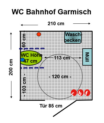 WC Bahnhof Garmisch-Partenkirchen Plan