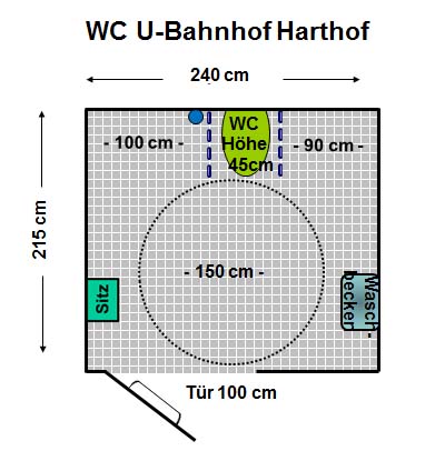 WC U-Bahnhof Harthof Plan