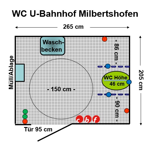 WC U- Bahnhof Milbertshofen Plan