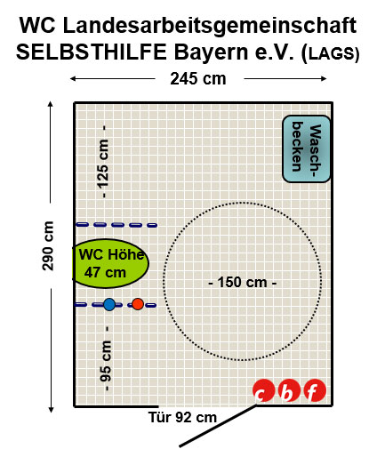 WC Landesarbeitsgemeinschaft SELBSTHILFE Bayern e.V. (LAGS Bayern e.V.) Plan