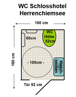 WC Schlosshotel Herrenchiemsee Plan