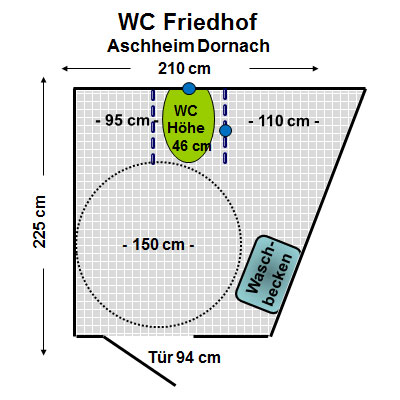 WC Friedhof Dornach Plan