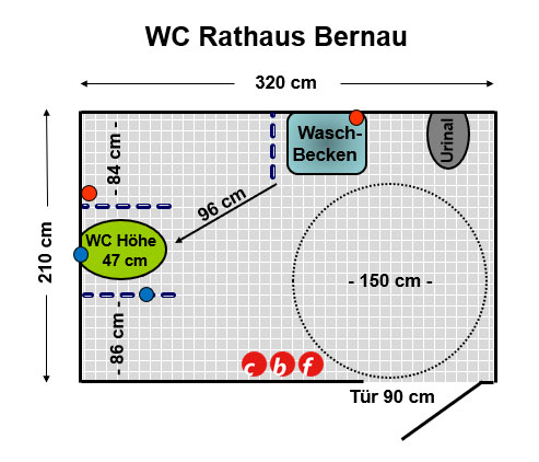 WC Rathaus Bernau am Chiemsee Plan