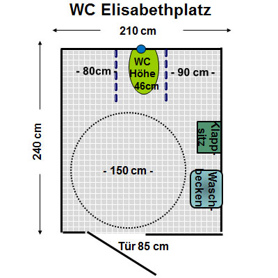 WC Elisabethplatz Plan