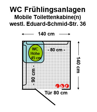 WC Frühlingsanlagen (Mobile Toilettenkabine) Plan