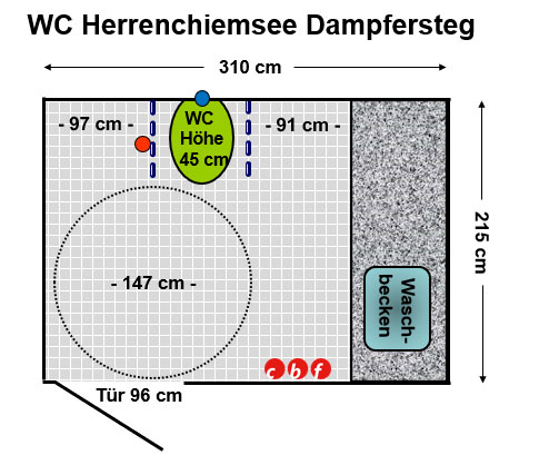 WC Anlegestelle Herreninsel Chiemsee Plan