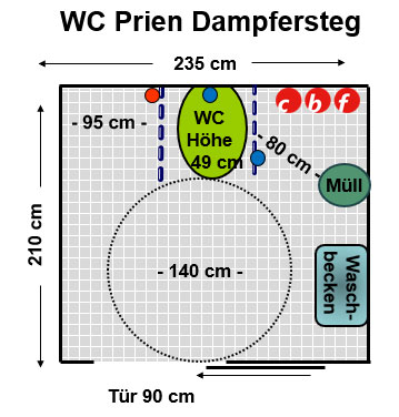 WC Schiffsanleger Prien Plan