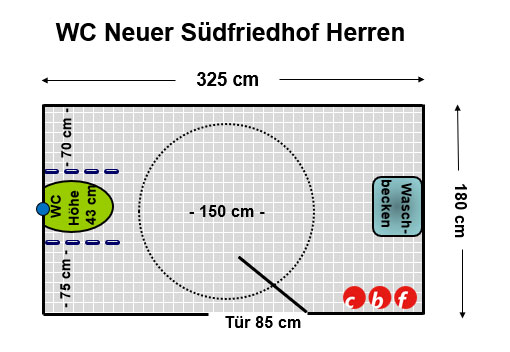 WC Neuer Südfriedhof Herren Plan