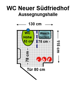 WC Neuer Südfriedhof Aussegnungshalle Plan