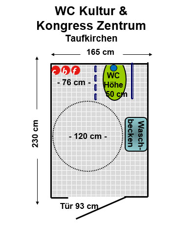 WC Kultur & Kongress Zentrum Taufkirchen Plan