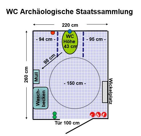 WC Archäologische Staatssammlung Plan