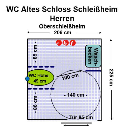 WC Altes Schloss Schleissheim  Herren Plan