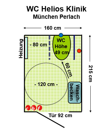 WC Helios Klinik München Perlach Plan