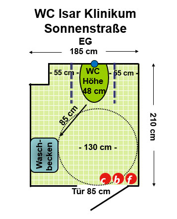 WC Isar Klinikum Sonnenstraße EG Plan