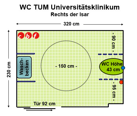 WC TUM Universitätsklinikum rechts der Isar Plan