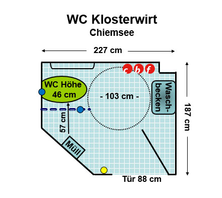 WC Klosterwirt Fraueninsel Chiemsee Plan