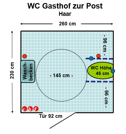 WC Gasthof zur Post Haar Plan